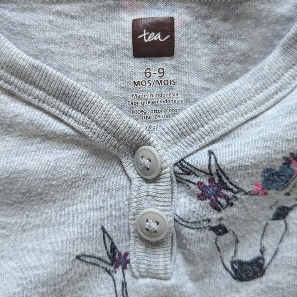 Tea Collection Reindeer Long Sleeved Dress - Size 6-9M - Picture 3 of 7